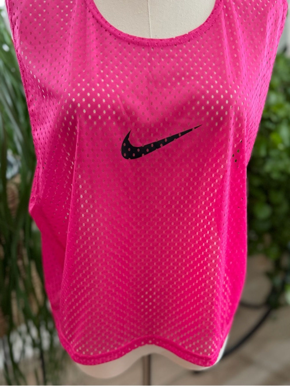 Nike Hot Pink Tank Top with Black Swoosh